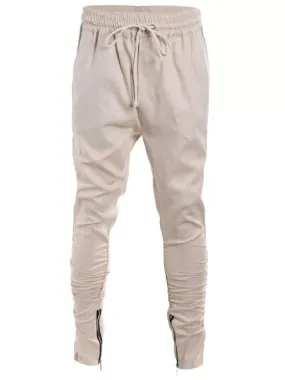 Stunning Slim Fit Drawstring Mens Twill Pants