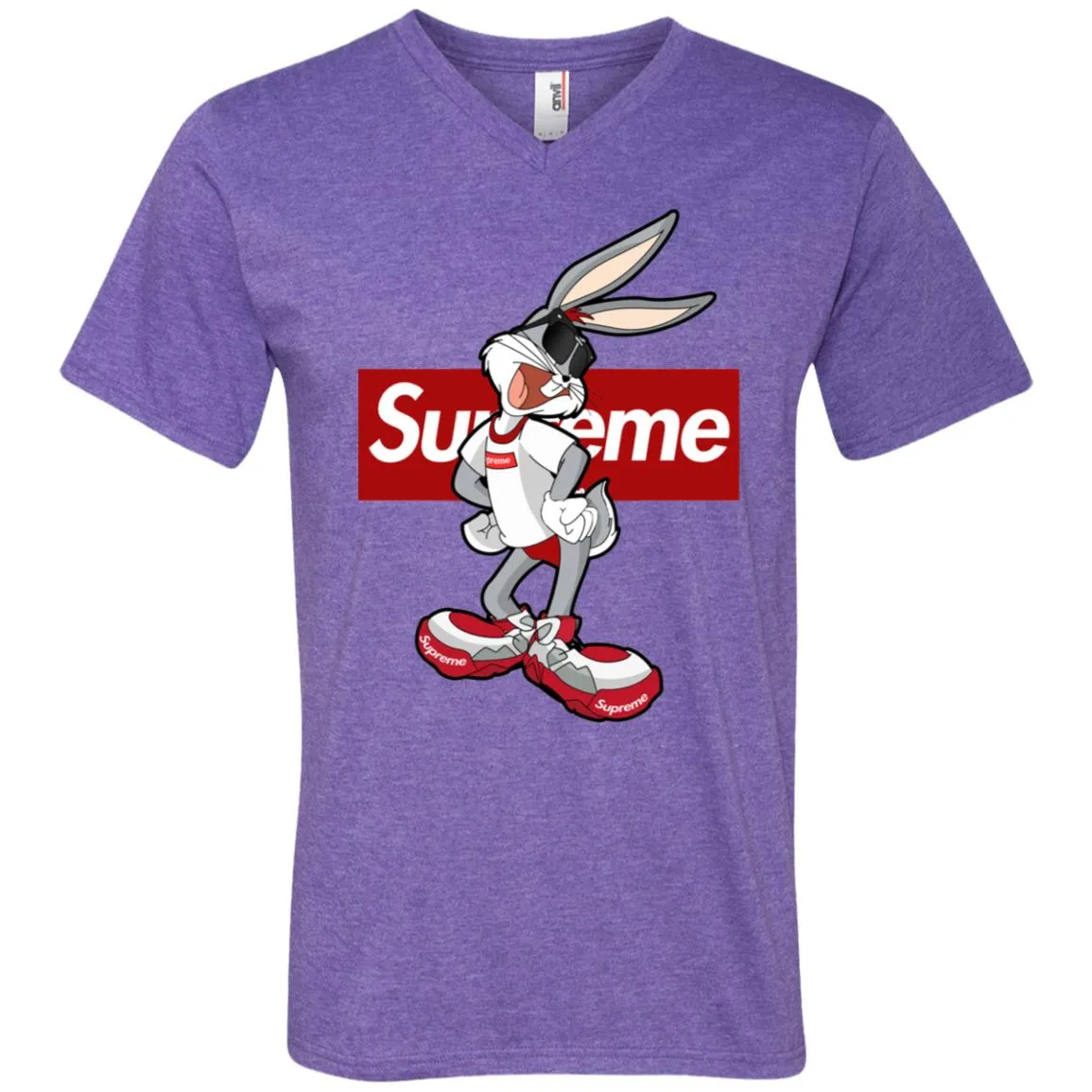 Supreme Rabbit T Shirt Men V-Neck T-Shirt