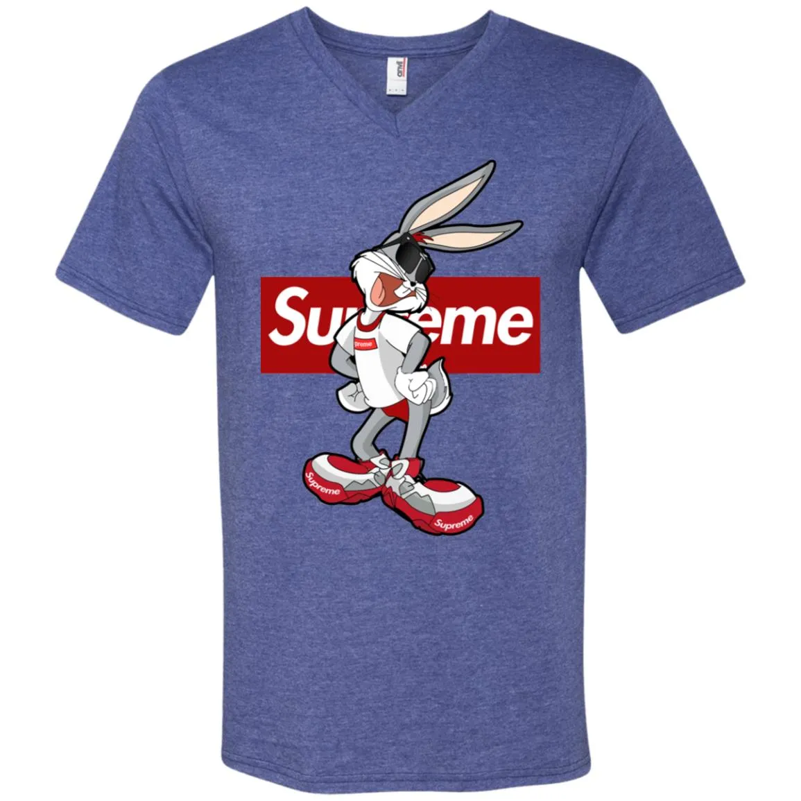 Supreme Rabbit T Shirt Men V-Neck T-Shirt