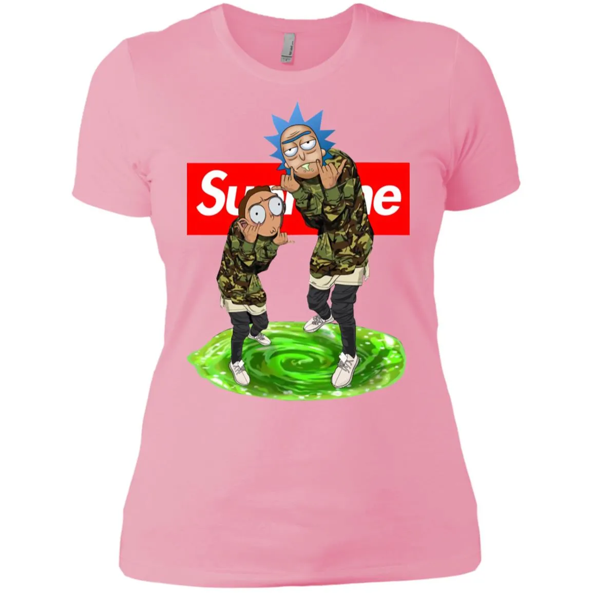 Supreme Rick And Morty Best T-shirt Women Cotton T-Shirt