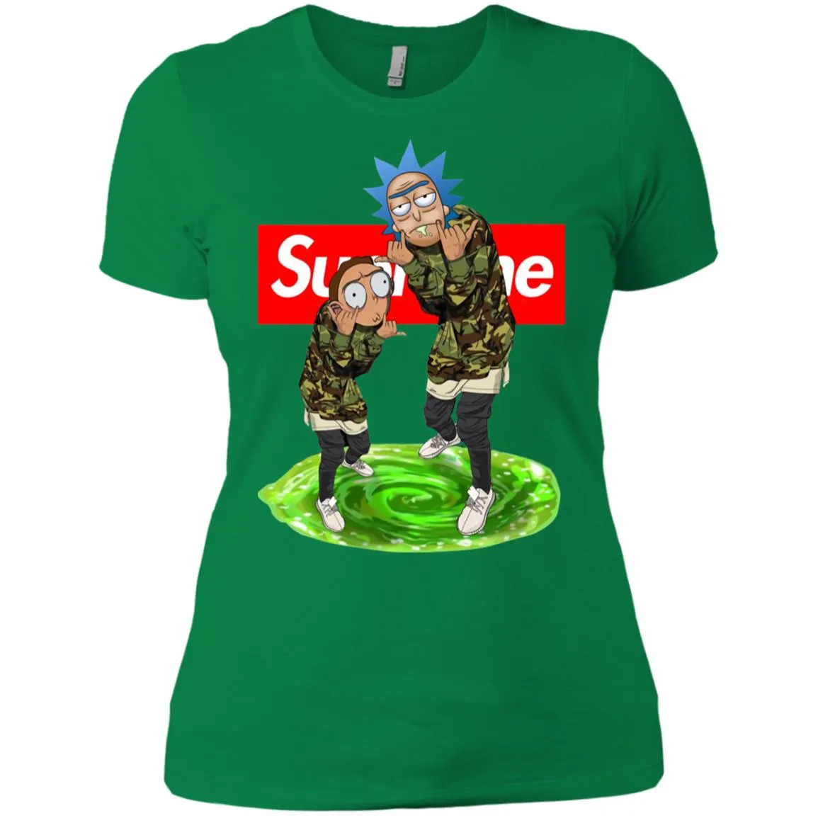 Supreme Rick And Morty Best T-shirt Women Cotton T-Shirt