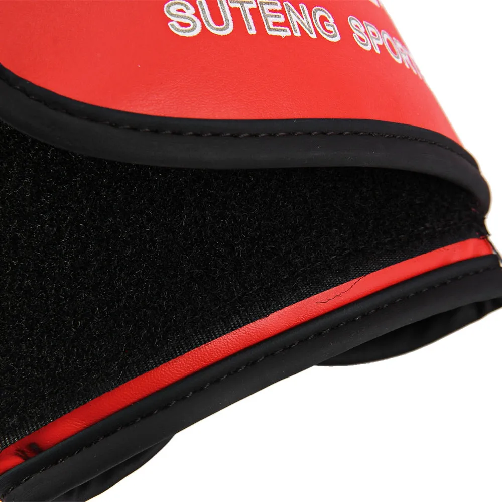 SUTENG 1 Pair PU Boxing Punching Bag Fighting Sanda Gloves with Wrist Wrap