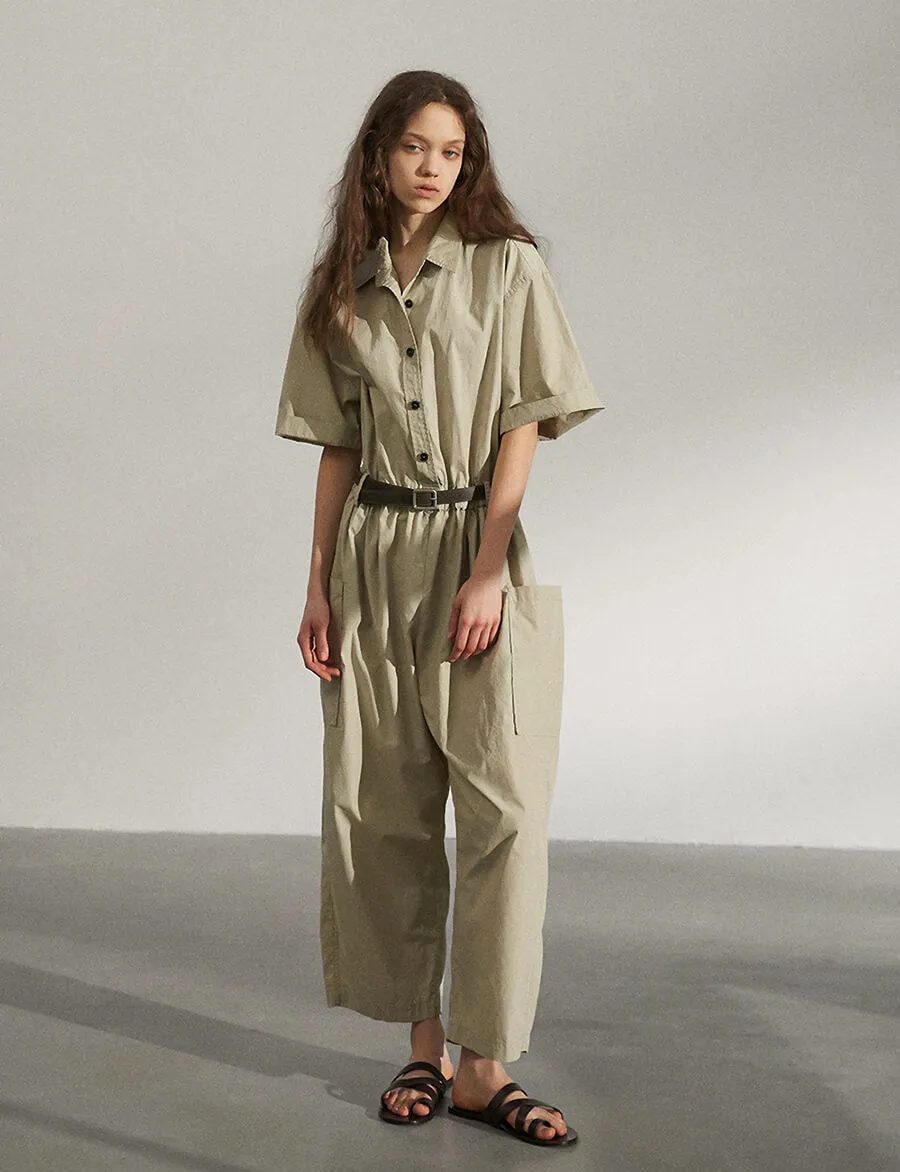 Tan Baggy Jumpsuit-BESTSELLER