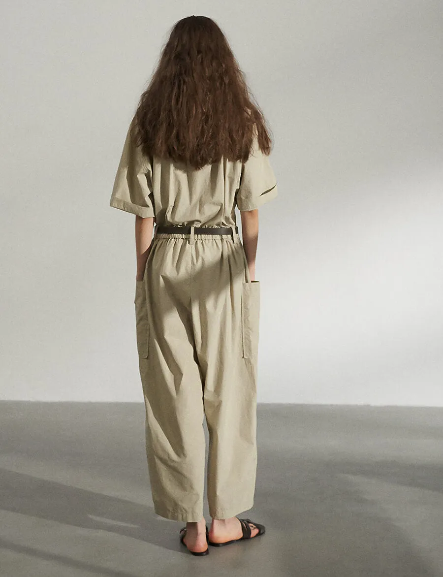 Tan Baggy Jumpsuit-BESTSELLER