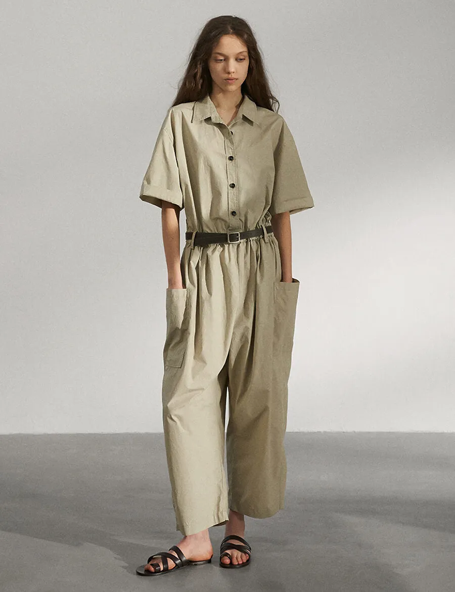 Tan Baggy Jumpsuit-BESTSELLER