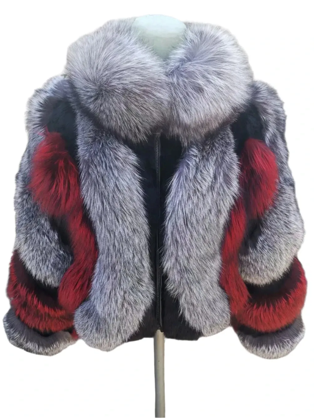 TEEK - Real Mixed Plush Red Fluff Jacket