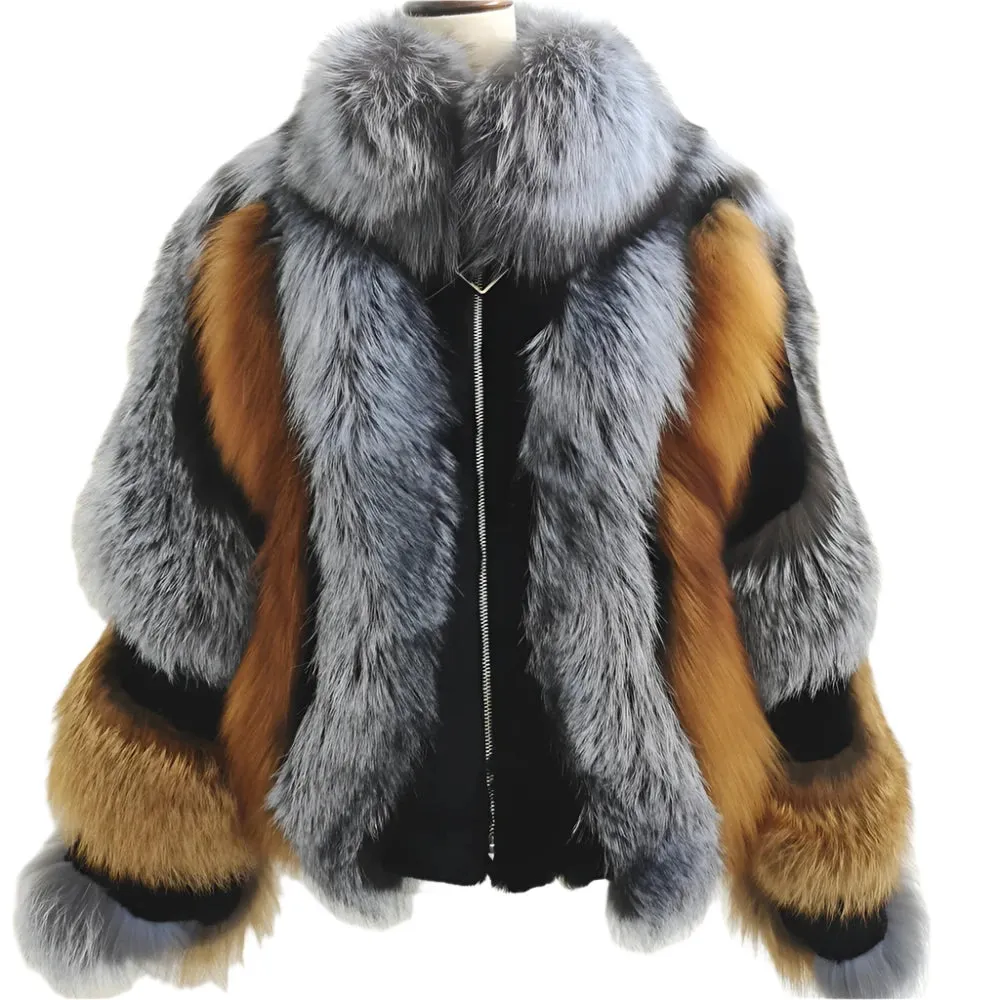 TEEK - Real Mixed Plush Red Fluff Jacket