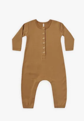 The Longsleeve Jumpsuit by Quincy Mae - Walnut - KIDS