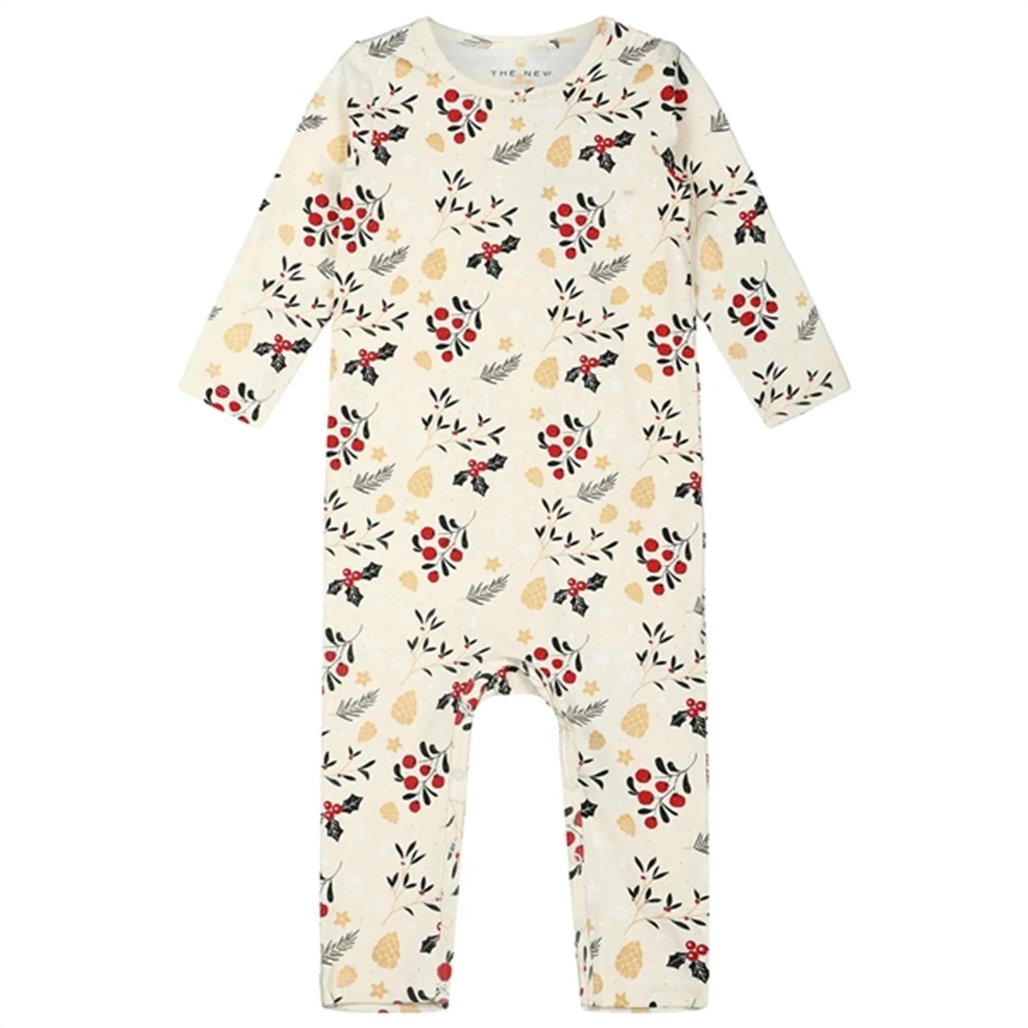 The New Siblings Ecru AOP Holiday Jumpsuit