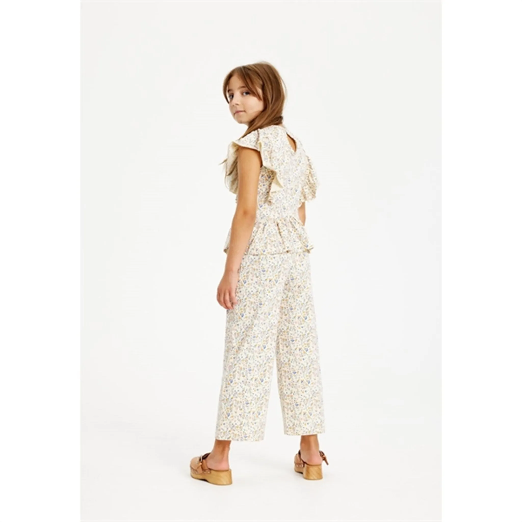 THE NEW White Swan Tiny Flower AOP Geneva Culotte Jumpsuit