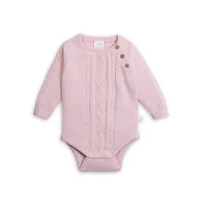 Tiny Twig Cable Knit Bodysuit - Lotus