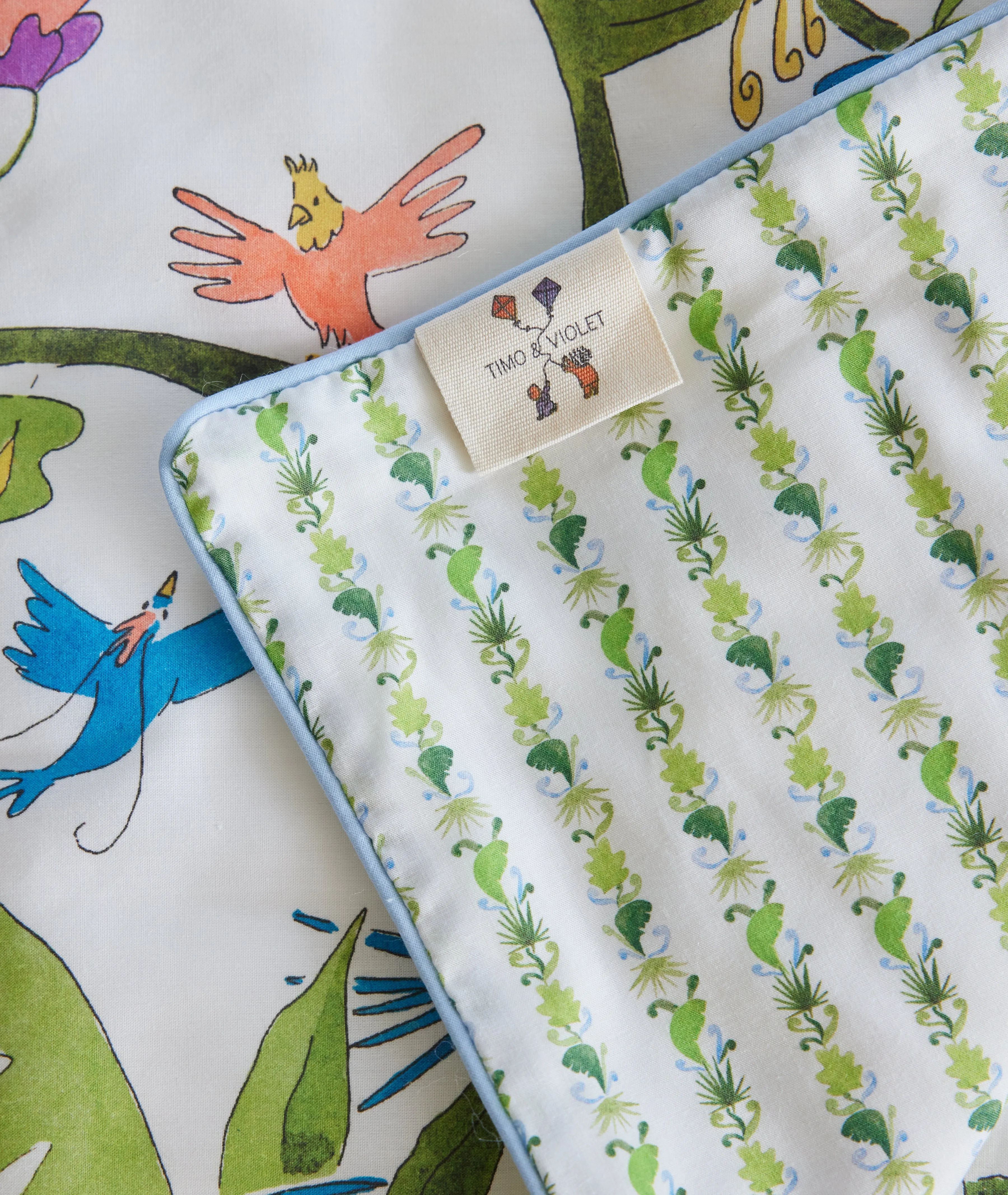 Tropical Chinoiserie Crib Quilt