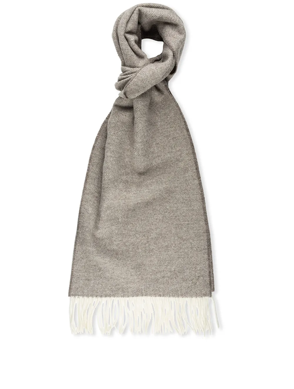 Twill Wool Scarf-Beige