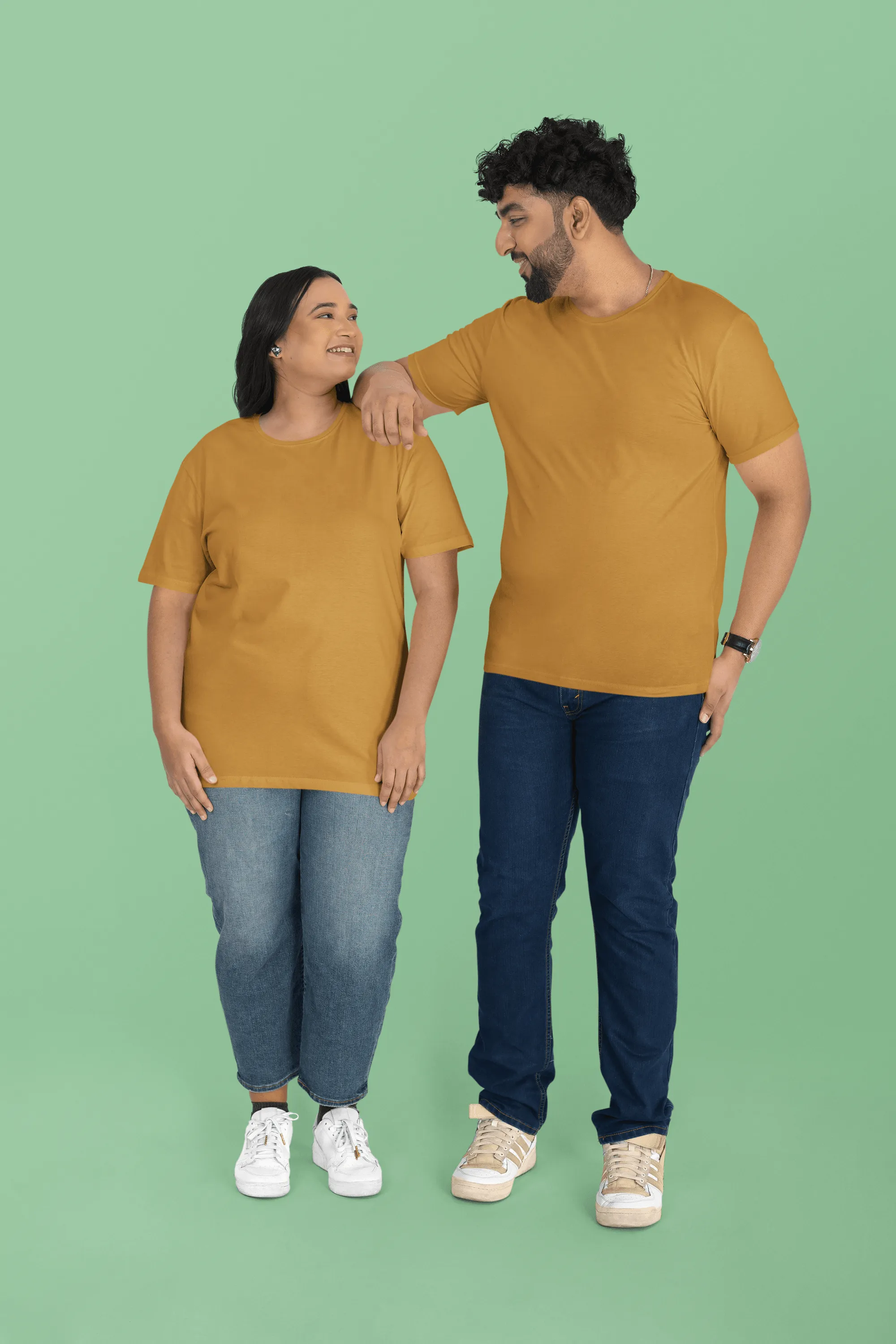 Unisex Plus Size T-Shirt - Ultra-Soft Cotton, Bio-Washed (Yellow)