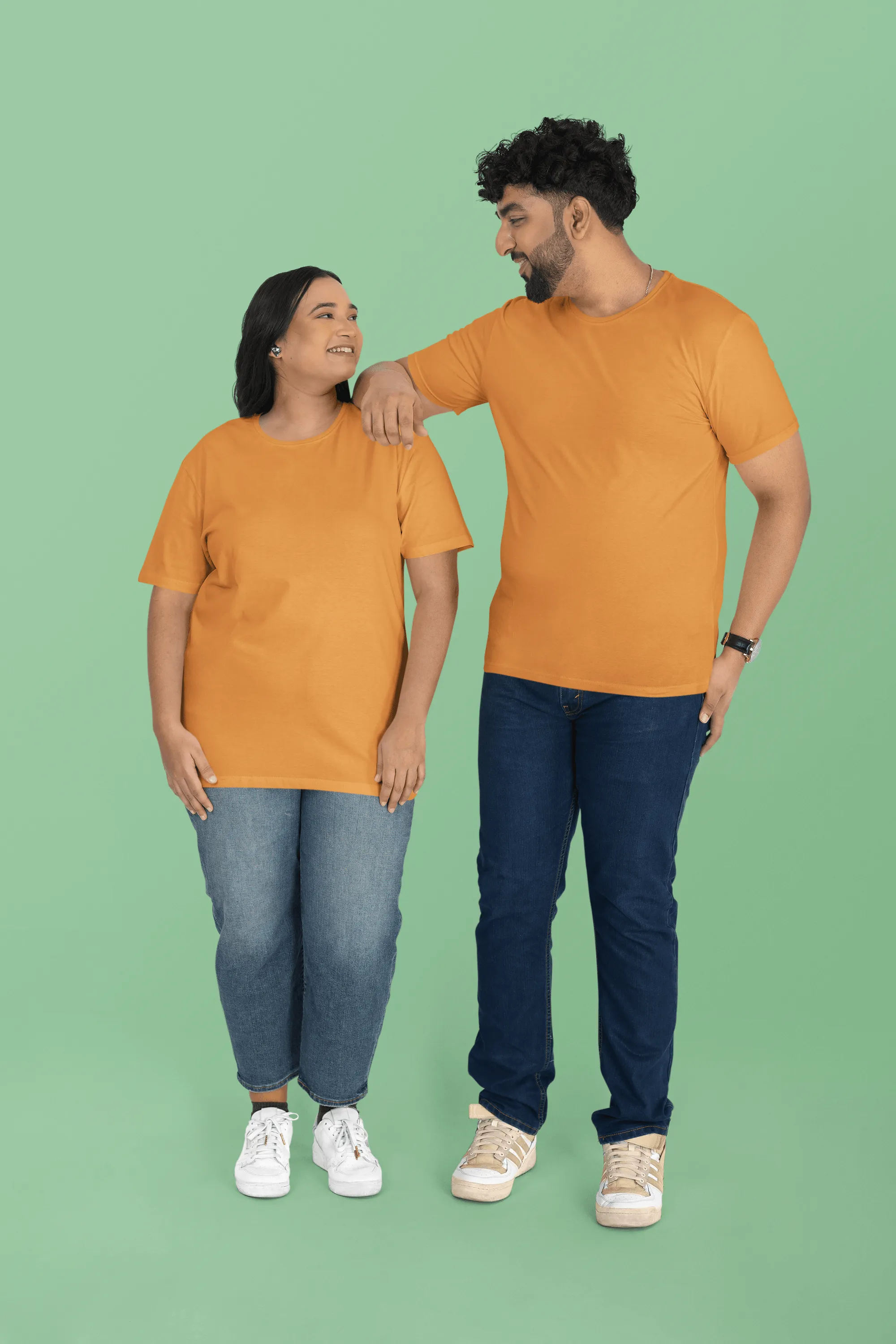 Unisex Plus Size T-Shirt - Ultra-Soft Cotton, Bio-Washed (Yellow)