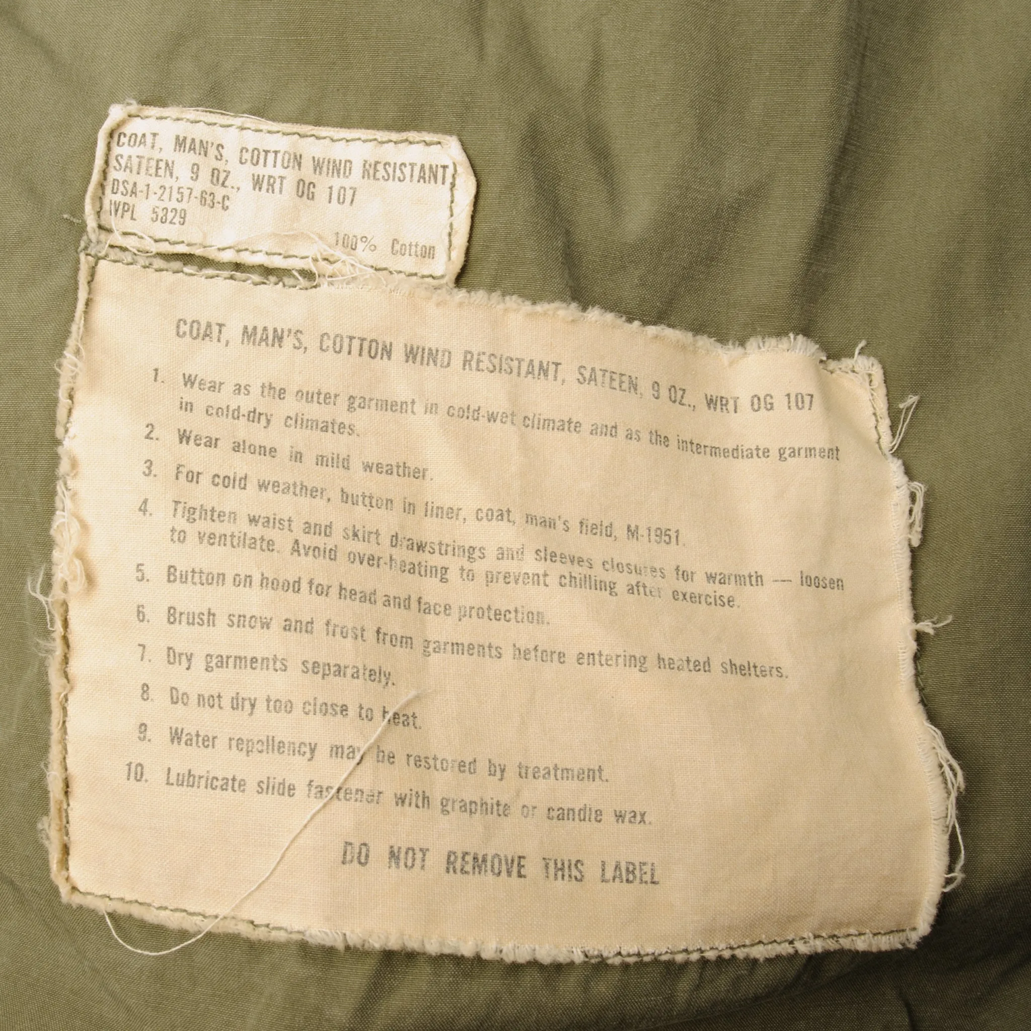 VINTAGE US ARMY M-1951 M51 FIELD JACKET 1963 VIETNAM WAR SIZE SMALL REGULAR