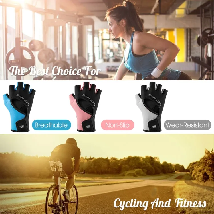 WEST BIKING YP0211217 Cycling Breathable Silicone Palm Gloves Fitness Training Wrist Guard Sports Gloves, Size: L(Dark Gray)