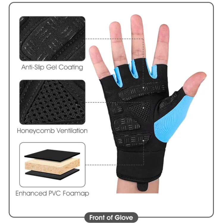 WEST BIKING YP0211217 Cycling Breathable Silicone Palm Gloves Fitness Training Wrist Guard Sports Gloves, Size: L(Dark Gray)