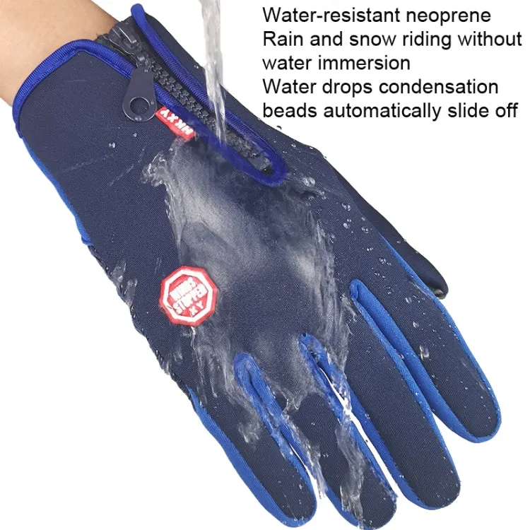 Winter Outdoor Riding Sports Waterproof Touch Screen Glove, Size: XXL(H043 Orange)