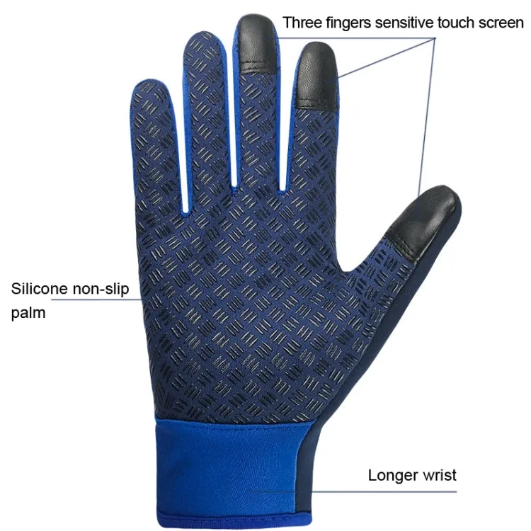 Winter Outdoor Riding Sports Waterproof Touch Screen Glove, Size: XXL(H043 Orange)