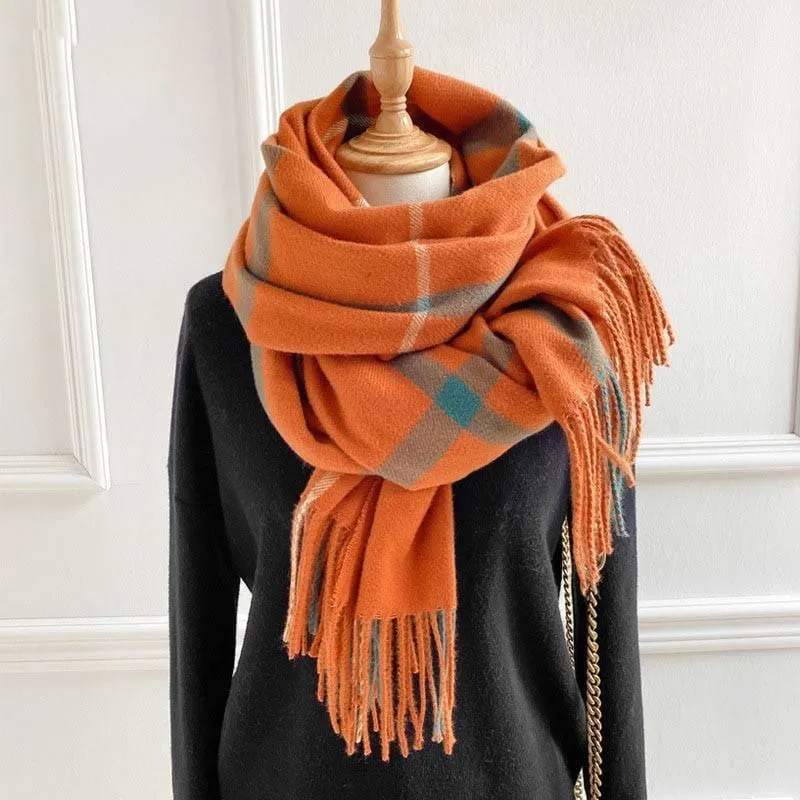 winter warm thicked blanket scarves For ladies